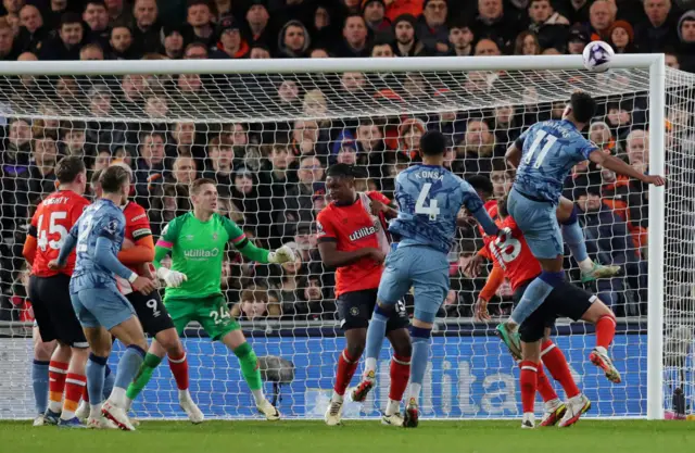 Watkins opens the scoring for Villa at Luton.