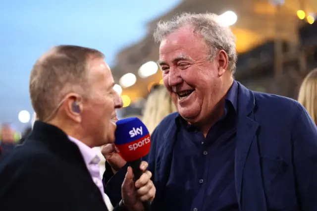 Jeremy Clarkson and Sky Sports' Martin Brundle