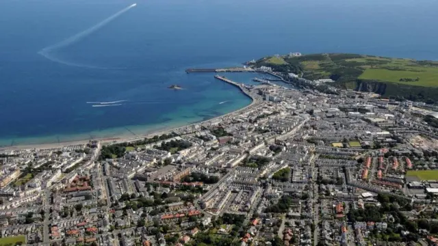 Aerial view of Douglas, Isle of Man