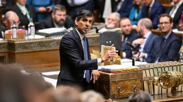 Rishi Sunak speaks during Prime Minister's Questions