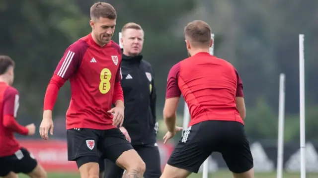 Aaron Ramsey in training