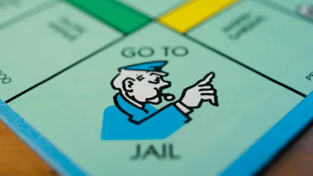 Go to Jail space on a Monopoly board