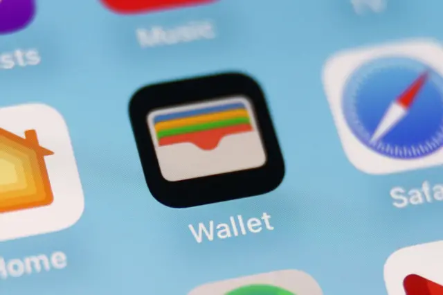 Apple Wallet logo on an iPhone