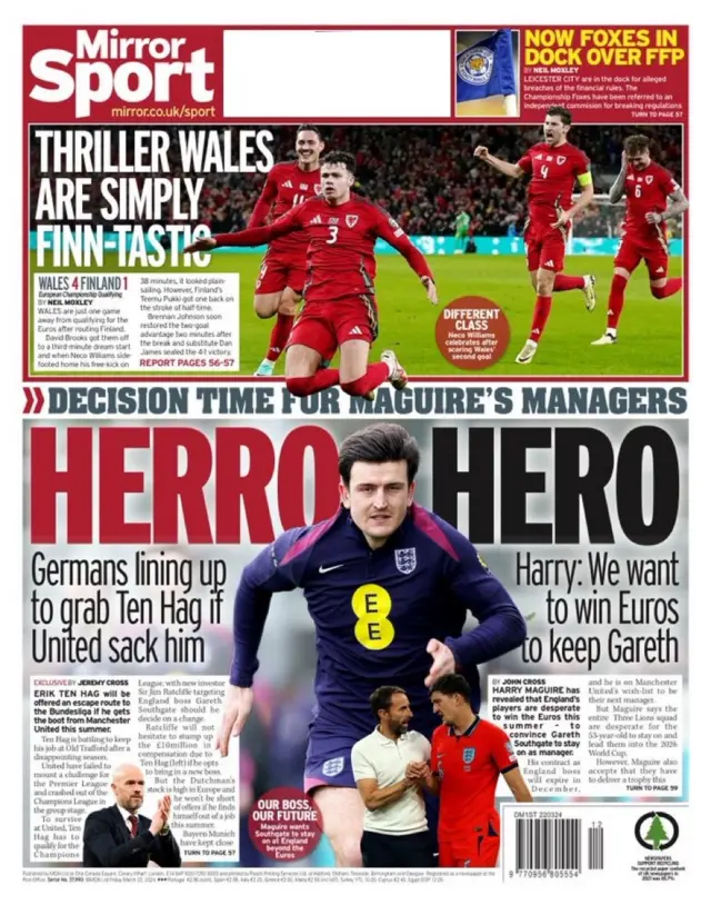 Daily Mirror back page