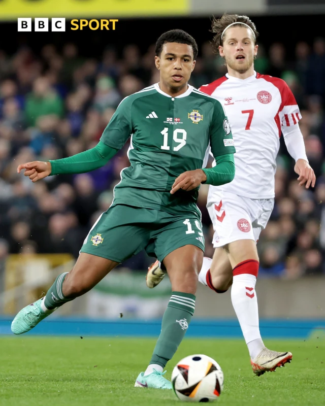 Northern Ireland midfielder Shea Charles