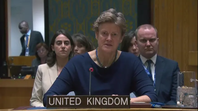 The UK's representative to the UNSC Dame Barbara Woodward