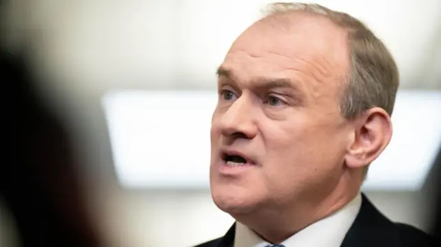 Liberal Democrat leader Sir Ed Davey during a visit to Brookside Primary School, Ashbourne, Stockport. Picture date: Friday January 12, 2024.