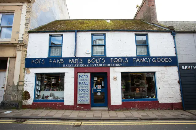 A Local Shop near Gayfield of Abroath during a cinch Championship match between Arbroath and Partick Thistle, on March 23, 2024, in Arbroath, Scotland.