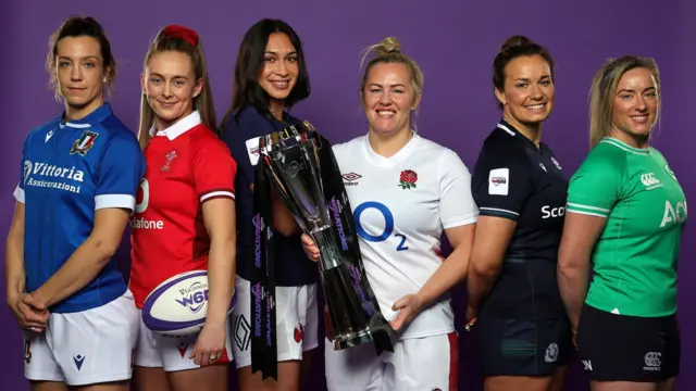 Captains of all six competing teams in the Women's Six Nations