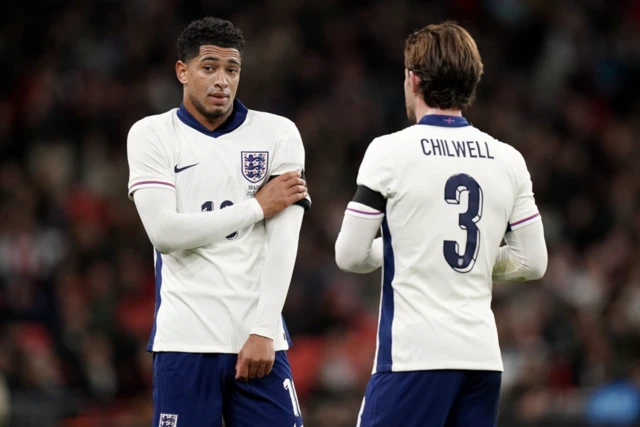 England's Jude Bellingham and England's Ben Chilwell