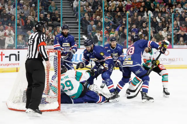 First period action between the Giants and Stars