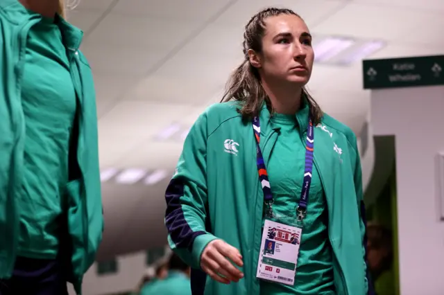 Ireland's Eve Higgins pictured ahead of the game