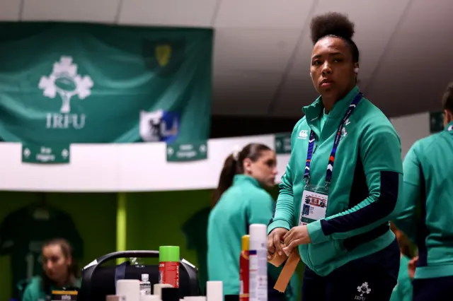 Ireland's Grace Moore pictured ahead of the game