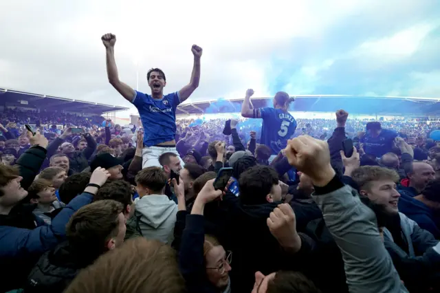 Chesterfield celebrating promotion