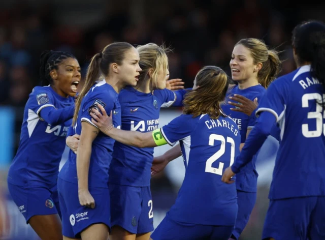 Chelsea celebrate a goal