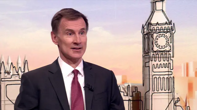 Jeremy Hunt is interviewed on Laura Kuenssberg