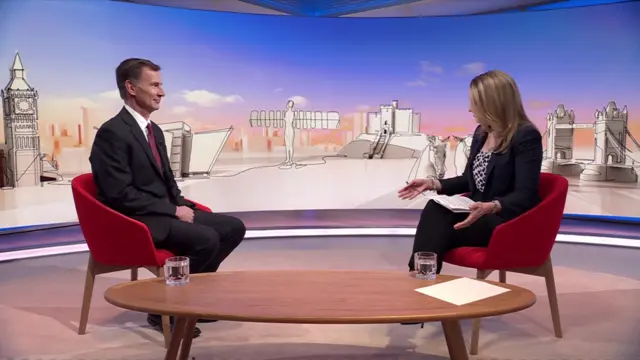 Jeremy Hunt with Laura Kuenssberg