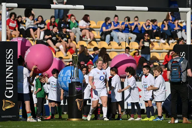 Marlie Packer of England enters the pitch