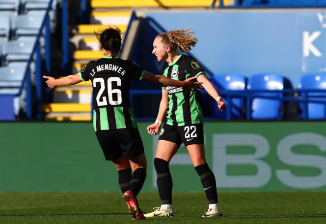 Robinson celebrates putting Brighton ahead