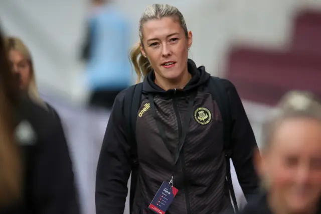 Partick Thistle's Amy Bulloch arrives at Tynecastle