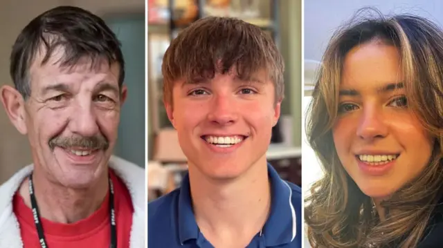 Ian Coates, Barnaby Webber and Grace O'Malley-Kumar, who died at the scene of the attacks