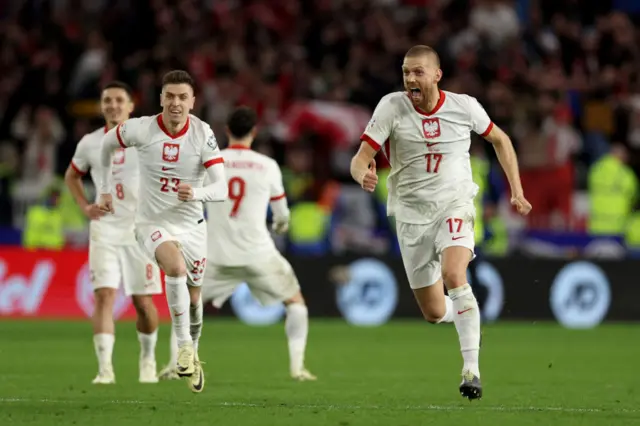 Poland players celebrate