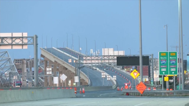 And after the container ship crashed into a supporting pylon, causing the bridge to fall into the water