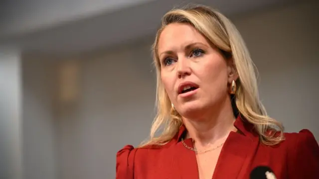 Lawyer Jennifer Robinson speaks to the media at Doughty Street Chambers after a decision on Julian Assange's extradition appeal has been adjourned to May 20 while the court seeks assurances from the US, on March 26, 2024 in London, England.