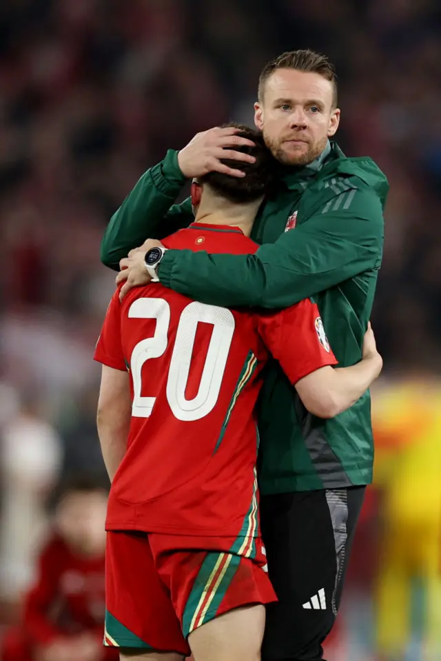 Chris Gunter consoles Daniel James