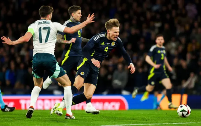 Scott McTominay fouled by Paddy McNair