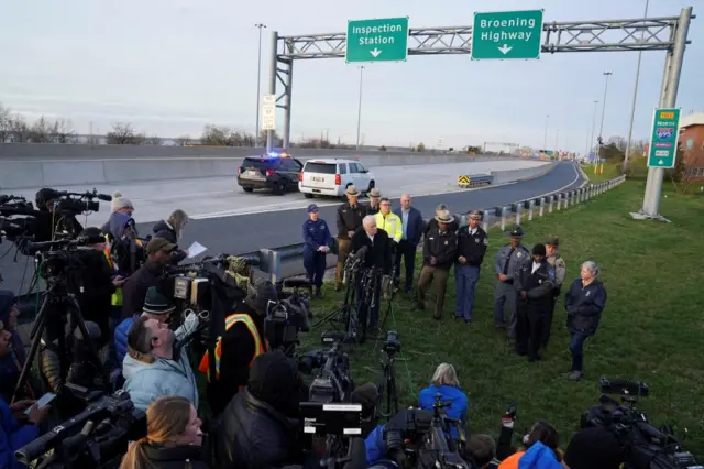 Maryland Transportation Secretary Paul J. Wiedefeld attends a press conference, following the collapse of the Francis Scott Key Bridge, in Baltimore, Maryland, U.S., March 26, 2024