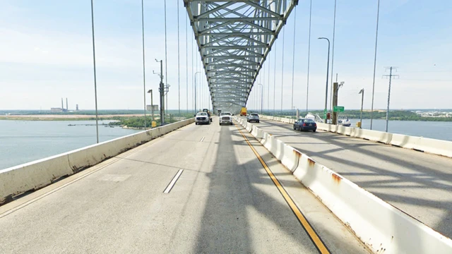 The Francis Scott Key Bridge before it collapsed