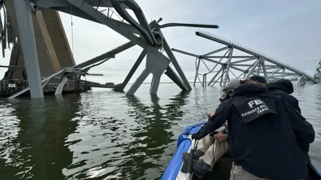 The FBI searches waters near Baltimore bridge collapse