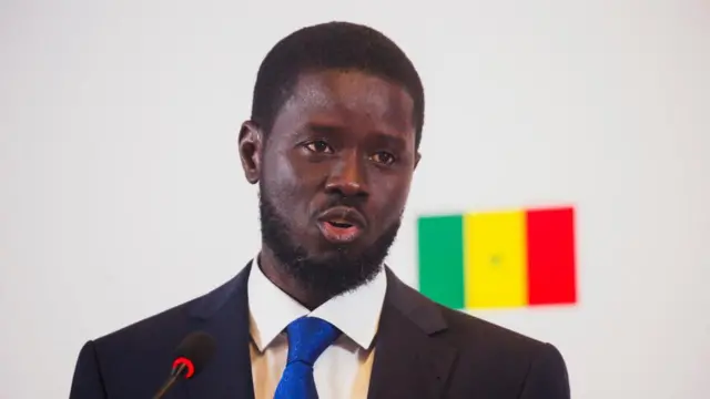 Senegal's president-elect Bassirou Diomaye Faye speaks during a press conference in Dakar, Senegal on March 25, 2024