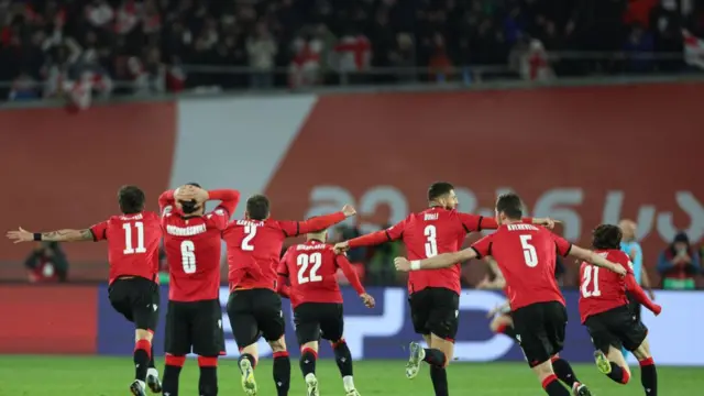 Georgia players celebrate