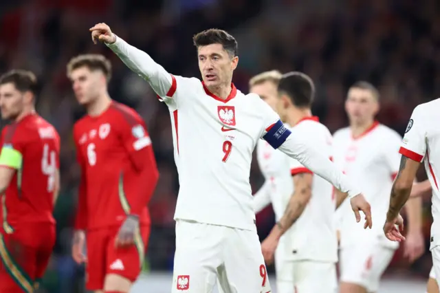 Poland's Robert Lewandowski points