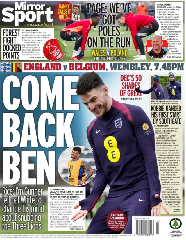 Mirror back page