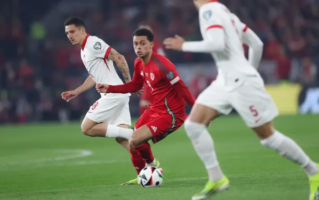 Wales in action against Poland