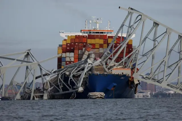 The Francis Scott Key Bridge in Baltimore collapse