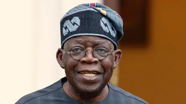 Nigerian President Bola Ahmed Tinubu arrives for the Compact with Africa (CwA) conference at the Bellevue Palace in Berlin, Germany, 20 November 2023.