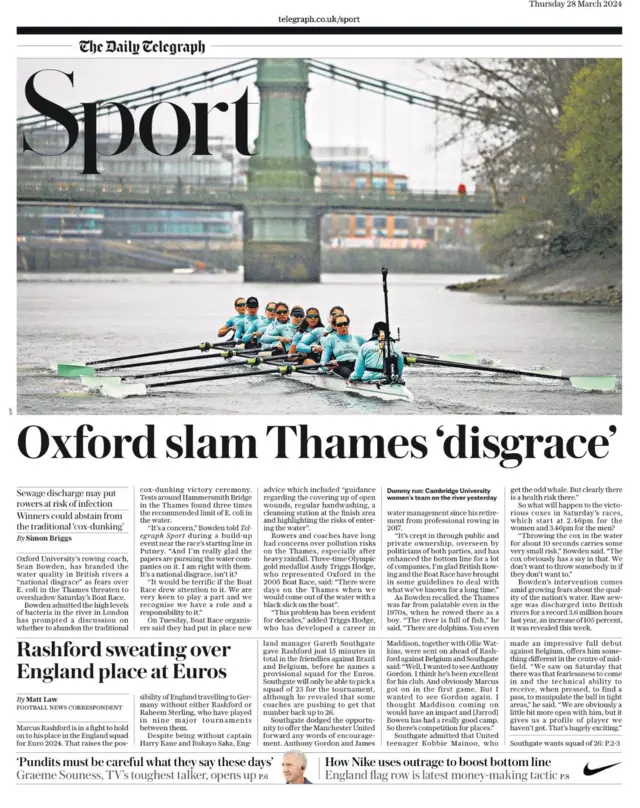 Daily Telegraph sports section