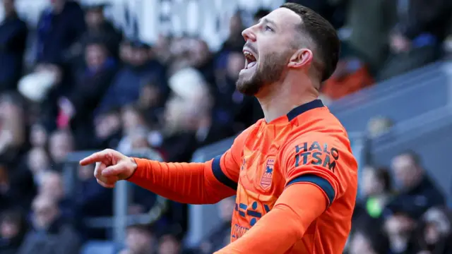 Conor Chaplin celebrates scoring