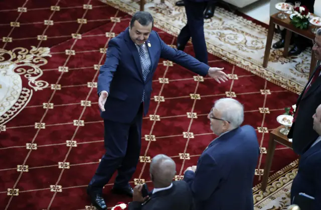 Algerian Minister of Energy and Mines, Mohamed Arkab, at the 7th Summit of Heads of State and Government of the Gas Exporting Countries Forum (GECF) in Algiers, Algeria, on 1 March.