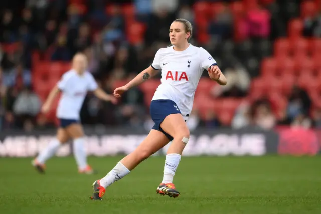 Grace Clinton playing for Spurs
