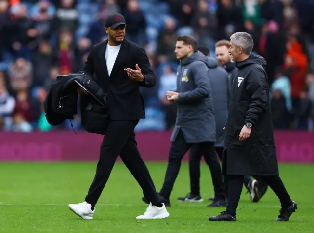 Vincent Kompany at the end of the first half