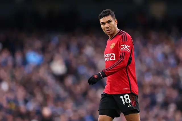 Casemiro of Manchester United looks on