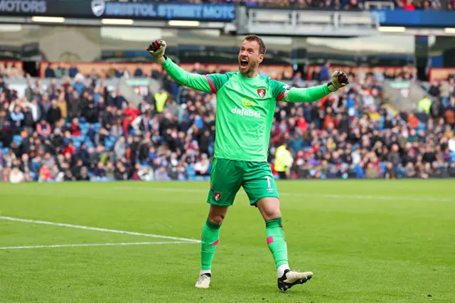 Neto of AFC Bournemouth celebrates