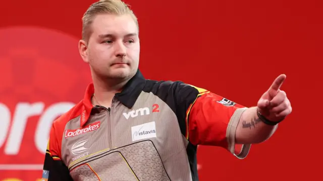 Dimitri Van den Bergh celebrates