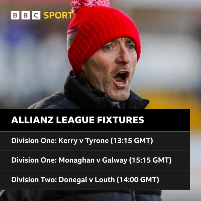 Sunday's fixtures