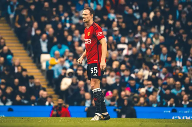 Jonny Evans of Manchester United in action